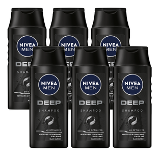 Nivea Men Deep Shampoo Voordeelverpakking 6x250ML Nivea Men Deep Shampoo Voordeelverpakking 6x250ML