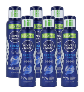 Nivea Men Fresh Active Deodorant Spray Voordeelverpakking 6x125ML