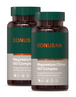 Bonusan Magnesium Citraat 150 Complex Tabletten Duoverpakking 2x60TB Bonusan Magnesium Citraat 150 Complex Tabletten Duoverpakking 2x60TB