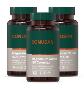 Bonusan Magnesium Citraat 150 Complex Tabletten Multiverpakking 3x60TB Bonusan Magnesium Citraat 150 Complex Tabletten Multiverpakking 3x60TB