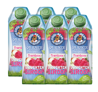 Cool Bear Framboos Appel Vruchtensiroop 6x750ML Cool Bear Framboos Appel Vruchtensiroop 6x750ML