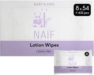 Naif Baby & Kids Lotion Billendoekjes Voordeelverpakking 8x54ST Naif Baby & Kids Lotion Billendoekjes Voordeelverpakking 8x54ST
