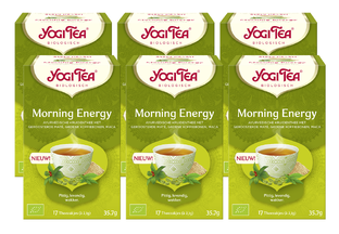 De Online Drogist Yogi Tea Morning Energy Thee Voordeelverpakking 6x17ST aanbieding