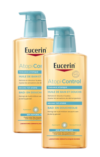 Eucerin AtopiControl Bad en Doucheolie Duoverpakking 2x400ML Eucerin AtopiControl Bad en Doucheolie Duoverpakking 2x400ML