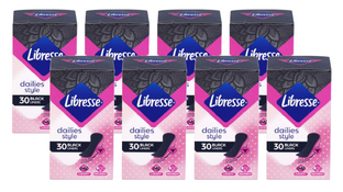 Libresse Dailies Style Inlegkruisjes Zwart Multiverpakking 8x30ST Libresse Dailies Style Inlegkruisjes Zwart Multiverpakking 8x30ST