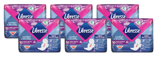 Libresse Comfort & Security Maxi Goodnight Maandverband Multiverpakking 6x10ST Libresse Comfort & Security Maxi Goodnight Maandverband Multiverpakking 6x10ST