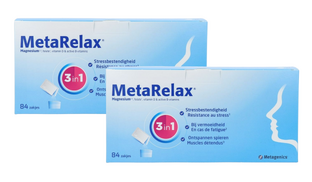 Metagenics MetaRelax Zakjes Limoen Smaak Duoverpakking 2x84ZK 