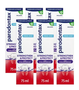 Parodontax Strengthen & Protect Fresh Mint Tandpasta Multiverpakking 6x75ML Parodontax Strengthen & Protect Fresh Mint Tandpasta Multiverpakking 6x75ML