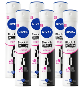 Nivea Black & White Original Anti-transpirant Voordeelverpakking 6x200ML 
