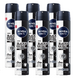 Nivea Men Black & White Anti-transpirant Spray Voordeelverpakking 6x200ML Nivea Men Black & White Anti-transpirant Spray Voordeelverpakking 6x200ML