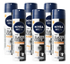 Nivea Men Black & White Invisible Ultimate Impact Deodorant Spray Voordeelverpakking 6x150ML Nivea Men Black & White Invisible Ultimate Impact Deodorant Spray Voordeelverpakking 6x150ML