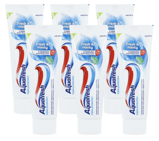 Aquafresh Fresh & Minty Tandpasta Multiverpakking 6x75ML Aquafresh Fresh & Minty Tandpasta Multiverpakking 6x75ML
