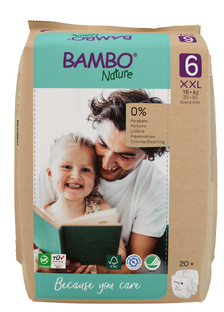 Bambo Nature Luiers 6 XXL 16-30 KG 20ST Bambo Nature Luiers 6 XXL 16-30 KG 20ST