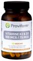 Proviform Vitamine K2 100 mcg & D3 75 mcg Capsules 120VCP