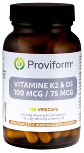 Proviform Vitamine K2 100 mcg & D3 75 mcg Capsules 120VCP Proviform Vitamine K2 100 mcg & D3 75 mcg Capsules 120VCP