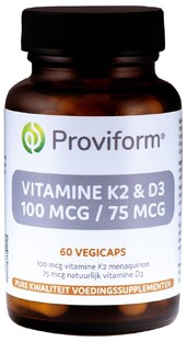 Proviform Vitamine K2 100 mcg & D3 75 mcg Capsules 60VCP Proviform Vitamine K2 100 mcg & D3 75 mcg Capsules 60VCP