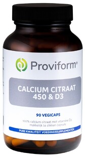 Proviform Calcium Citraat 450 & D3 Capsules 90VCP Proviform Calcium Citraat 450 & D3 Capsules 90VCP