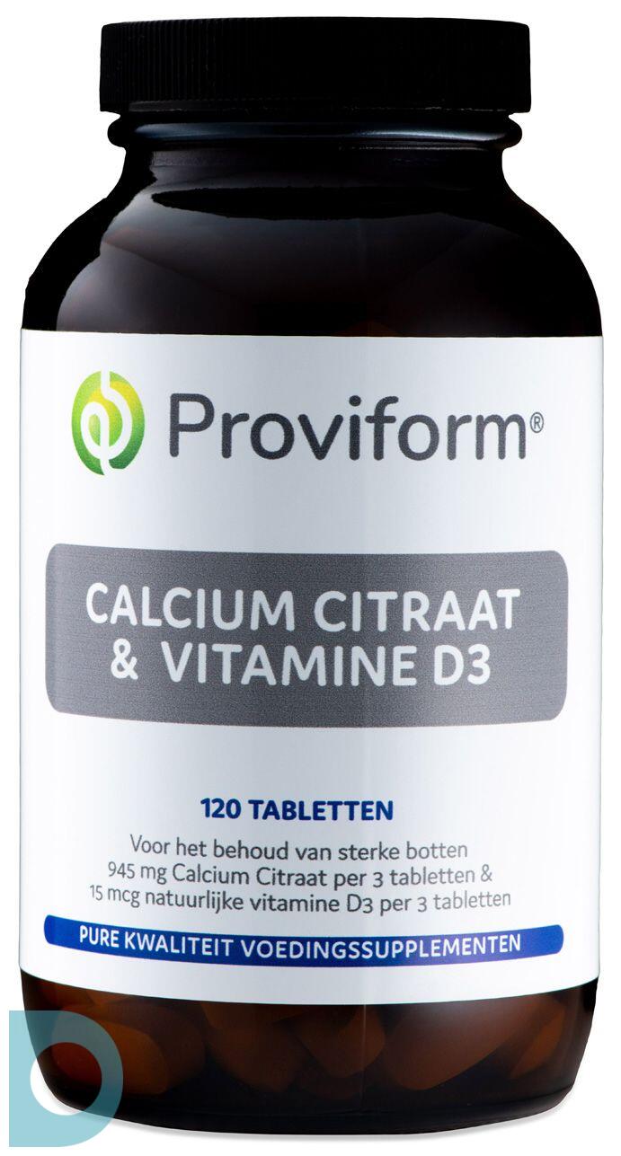 mengsel Wiskunde Monnik Proviform Calcium Citraat & Vitamine D3 Tabletten 120st