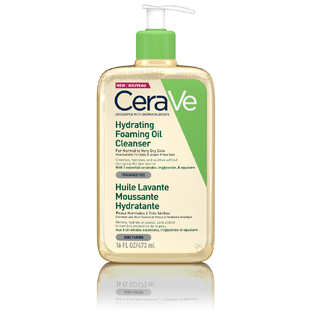 CeraVe Hydrating Foaming Oil Cleanser - voor normale tot (zeer) droge huid - voor gezicht en lichaam 473ML