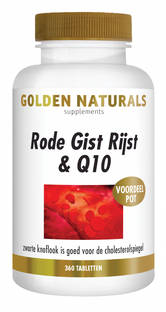 Golden Naturals Rode Gist Rijst & Q10 Tabletten 360VTB Golden Naturals Rode Gist Rijst & Q10 Tabletten 360VTB