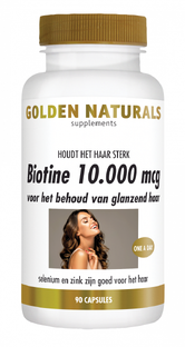 Golden Naturals Biotine 10.000mcg Capsules 90VCP Golden Naturals Biotine 10.000mcg Capsules 90VCP