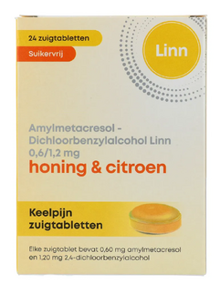 Linn Keelpijn Zuigtabletten Honing & Citroen 24ZTB Linn Keelpijn Zuigtabletten Honing & Citroen 24ZTB