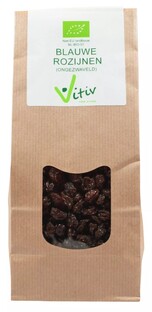 Vitiv Biologische Kleine Blauwe Rozijnen 500GR Vitiv Biologische Kleine Blauwe Rozijnen 500GR