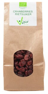 Vitiv Biologische Cranberries Rietsuiker 500GR Vitiv Biologische Cranberries Rietsuiker 500GR