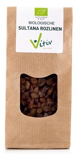 Vitiv Biologische Sultana Rozijnen 500GR Vitiv Biologische Sultana Rozijnen 500GR