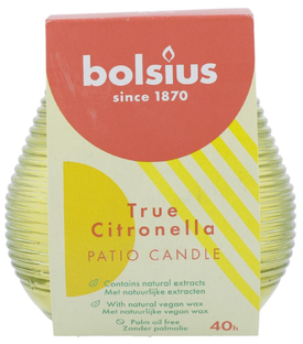 Bolsius True Citronella Patio Kaars 1ST Bolsius True Citronella Patio Kaars 1ST