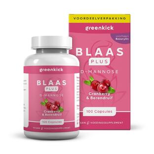 Beautylin Greenkick Blaas Plus D-mannose Cranberry & Berendruif 100CP
