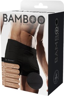 Naproz Bamboo Men's Original Boxer Zwart 2-Pack M 2PR Naproz Bamboo Men's Original Boxer Zwart 2-Pack M 2PR