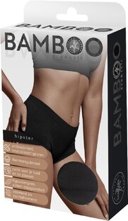 Naproz Bamboo Hipster Zwart S 1ST Naproz Bamboo Hipster Zwart S 1ST