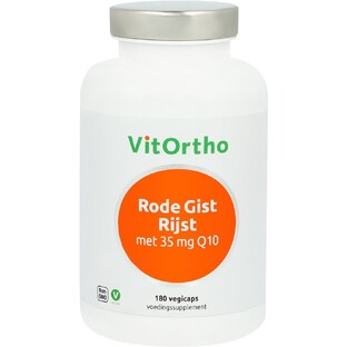 VitOrtho Rode Gist Rijst met 35mg Q10 Vegicaps 180VCP VitOrtho Rode Gist Rijst met 35mg Q10 Vegicaps 180VCP