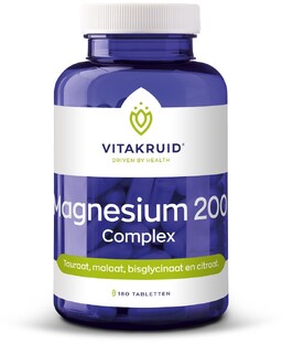 Vitakruid Magnesium 200 Complex Tauraat Malaat Bisglycinaat 180TB  Vitakruid Magnesium 200 Complex Tauraat Malaat Bisglycinaat 180TB