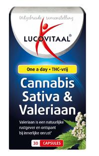 De Online Drogist Lucovitaal Cannabis Sativa & Valeriaan 30CP aanbieding