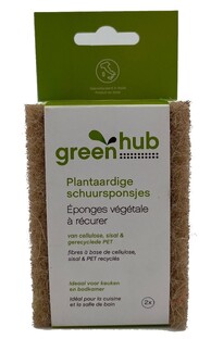 GreenHub Plantaardige Schuursponsjes 2ST GreenHub Plantaardige Schuursponsjes 2ST