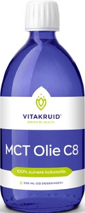 Vitakruid MCT Olie C8 100% zuivere & duurzame kokosolie 500ML Vitakruid MCT Olie C8 100% zuivere & duurzame kokosolie 500ML