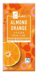 iChoc Almond Orange Melkchocoladereep 80GR