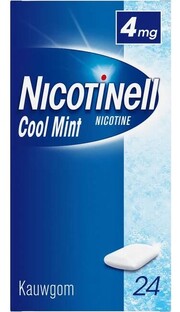 Nicotinell Kauwgom Cool Mint 4 mg - voor stoppen met roken 24ST Nicotinell Kauwgom Cool Mint 4 mg - voor stoppen met roken 24ST