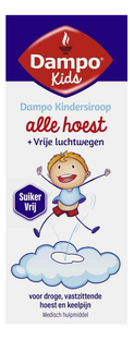 Dampo Kind Kindersiroop Alle Hoest + Vrije Luchtwegen 120ML Dampo Kind Kindersiroop Alle Hoest + Vrije Luchtwegen 120ML