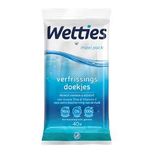 Wetties To Go Verfrissingsdoekjes 40ST Wetties To Go Verfrissingsdoekjes 40ST