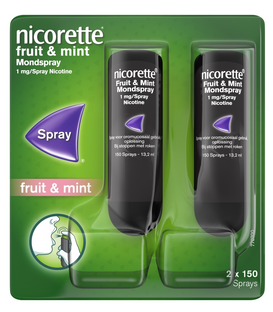 Nicorette Fruit & Mint Mondspray 1ST Nicorette Fruit & Mint Mondspray 1ST