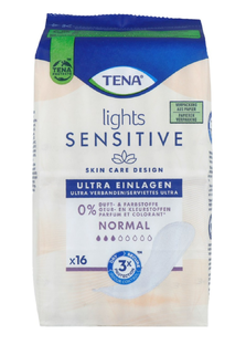TENA Lights Pads Sensitive Normal 16ST TENA Lights Pads Sensitive Normal 16ST
