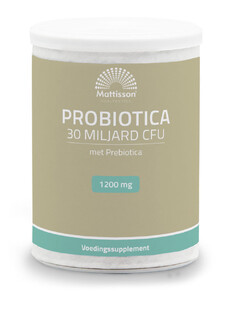 Mattisson HealthStyle Probiotica 30 Miljard CFU 1200mg Poeder 125GR Mattisson HealthStyle Probiotica 30 Miljard CFU 1200mg Poeder 125GR