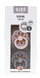 BIBS Fopspeen 6-18 Maanden Blossom/Dusky Lilac 2ST voorkant verpakking