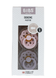 BIBS Fopspeen 0-6 Maanden Blossom/Dusky Lilac 2ST Voorkant verpakking
