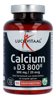 Lucovitaal Calcium 500mg & D3 Kauwtabletten 90KTB