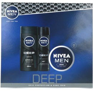 Nivea Men Deep Geschenkset - Showergel & Anti-Transpirant Spray & Crème 1ST