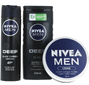 Nivea Men Deep Geschenkset - Showergel & Anti-Transpirant Spray & Crème 1ST1